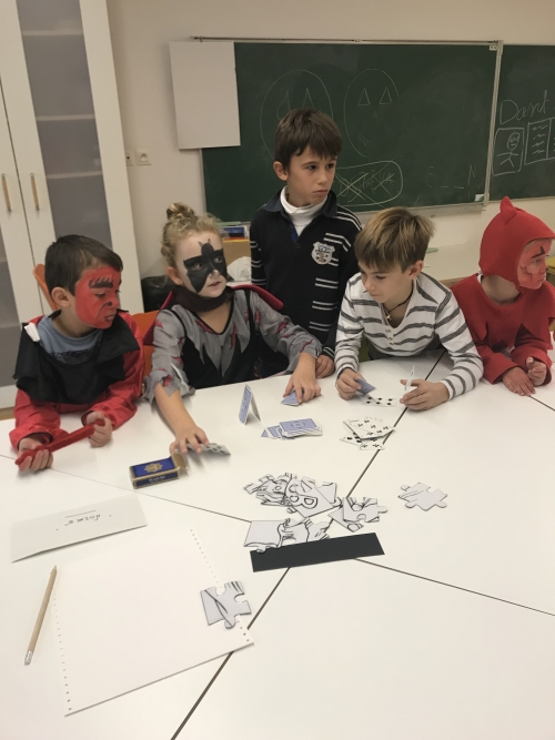 équipe noire chateau de carte